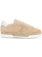 Tod's Lace-up Espadrille Sneakers - Nude & Neutrals