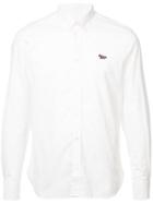 Maison Kitsuné Logo Long-sleeve Fitted Shirt - White