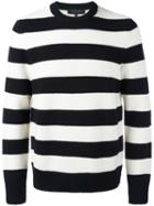 Rag & Bone Striped Jumper, Men's, Size: Medium, Black, Wool