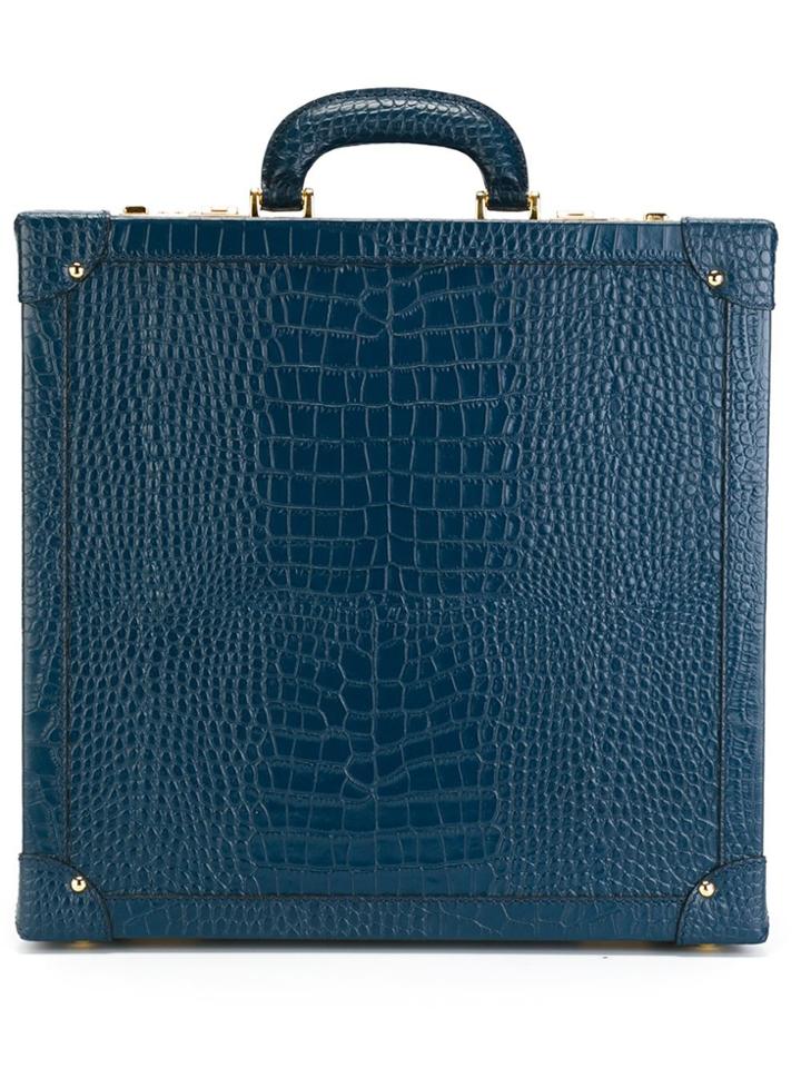 Family Affair Crocodile Effect Sunglasses Briefcase - Blue