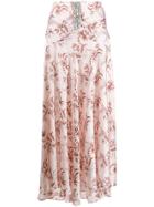 Paco Rabanne Crystal-embellished Floral Print Skirt - Pink