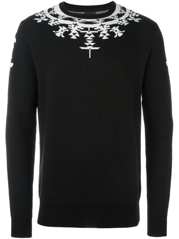 Marcelo Burlon County Of Milan 'huemules' Jumper, Men's, Size: Xs, Black, Wool