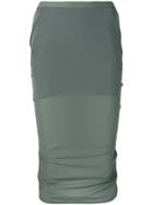 Rick Owens Soft Pillar Skirt - Green