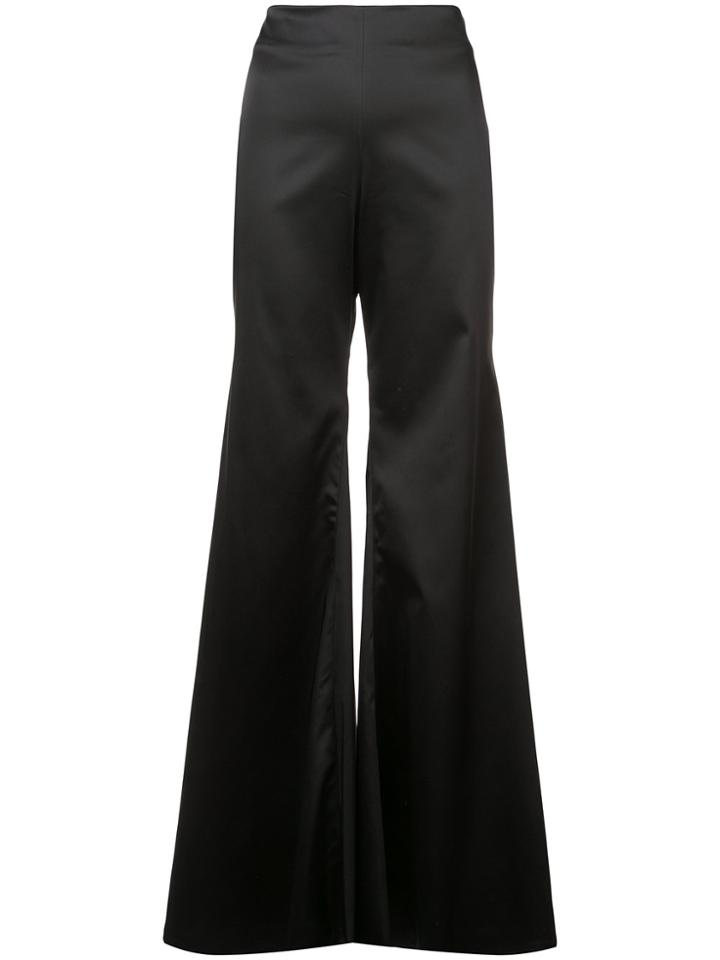 Halpern Flared High Waist Trousers - Black