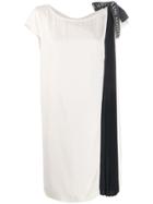 Cavalli Class Pleated Panel Midi Dress - Neutrals
