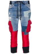 Moncler X Greg Lauren Moncler X Greg Lauren Padded Panel Cropped Jeans