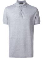 Ermenegildo Zegna Classic Polo Shirt, Men's, Size: 52, Grey, Linen/flax