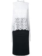 Le Ciel Bleu 'lace Combination' Dress, Women's, Size: 36, White, Polyester