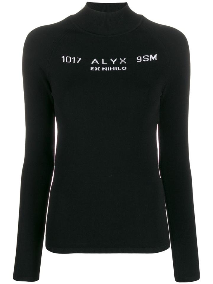 1017 Alyx 9sm Logo Knitted Roll Neck - Black