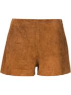 Rag & Bone 'georgie' Shorts, Women's, Size: 6, Brown, Goat Skin/suede