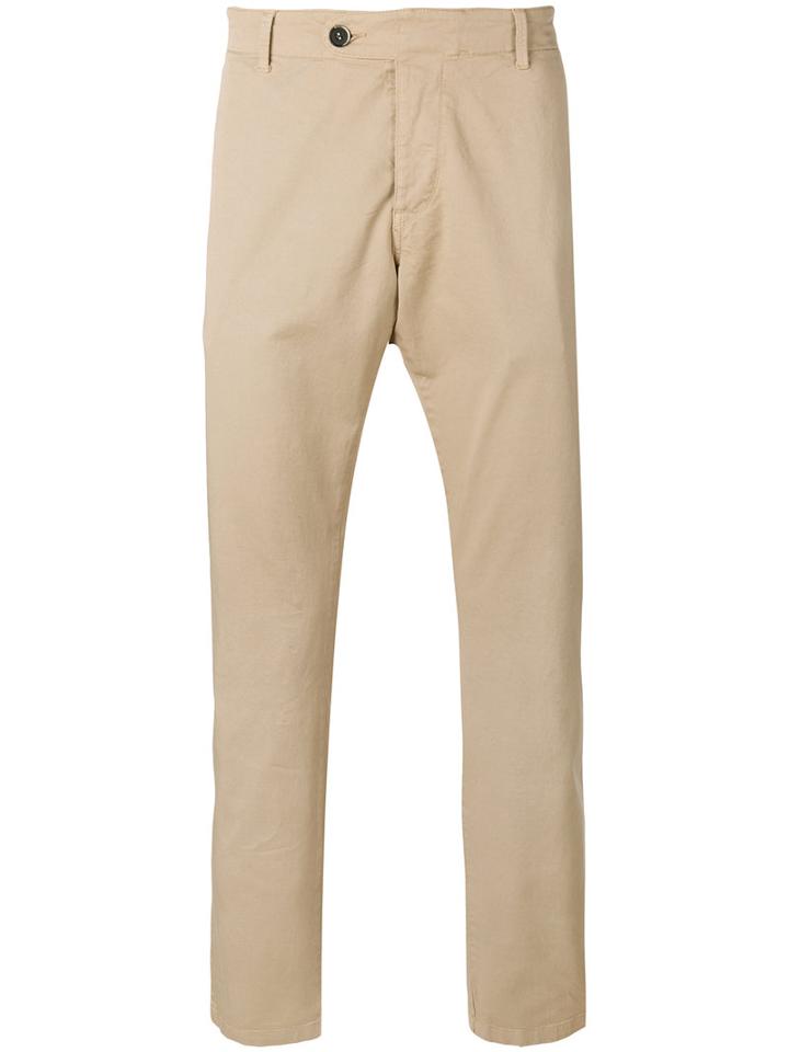 Barena Cropped Chino Trousers, Men's, Size: 54, Nude/neutrals, Cotton/spandex/elastane/polyester