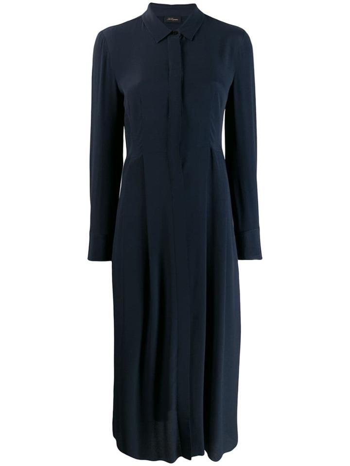 Les Copains Shirt Midi Dress - Blue