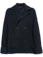 Atm Anthony Thomas Melillo Boxy Double-breasted Short Coat - Blue