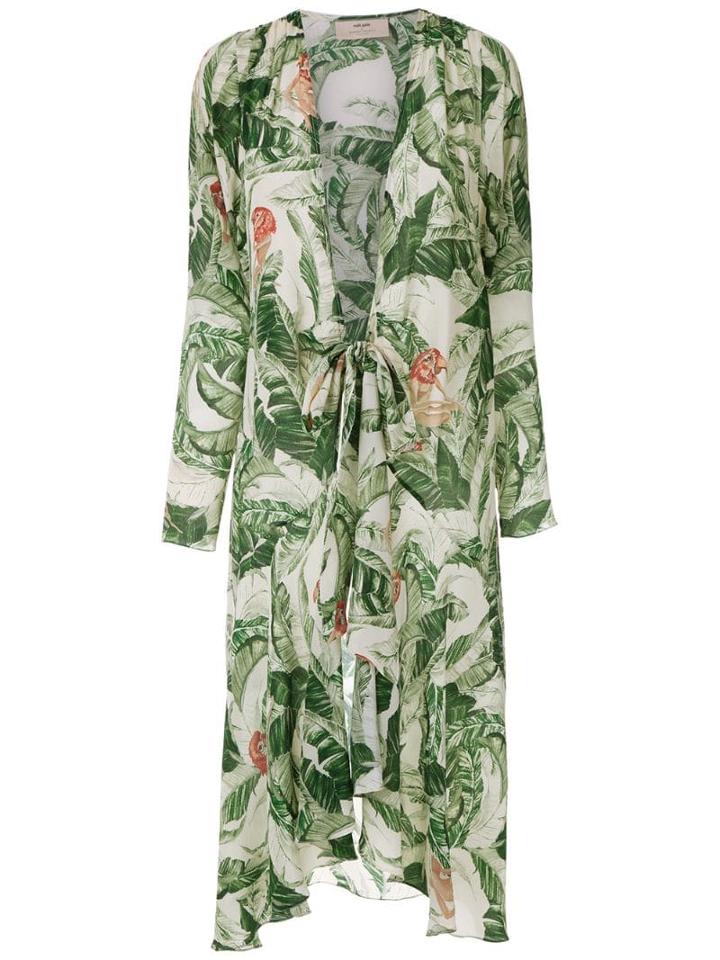 Adriana Degreas Silk Robe - Green