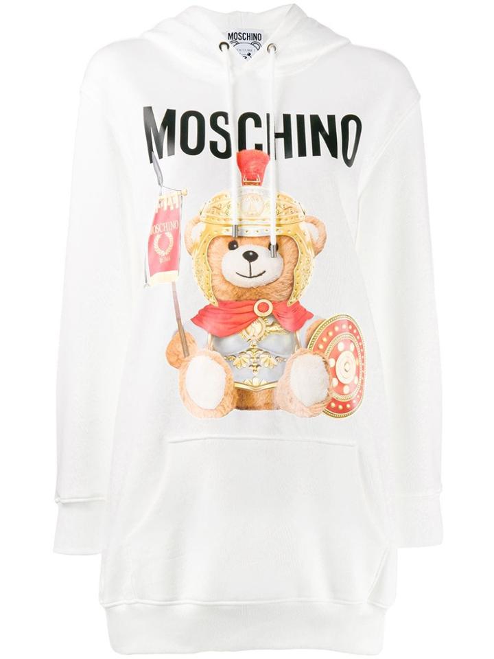 Moschino Teddy Bear Logo Hoodie - White