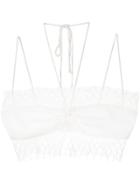 Christopher Esber Lace-panelled Bandeau Top - White