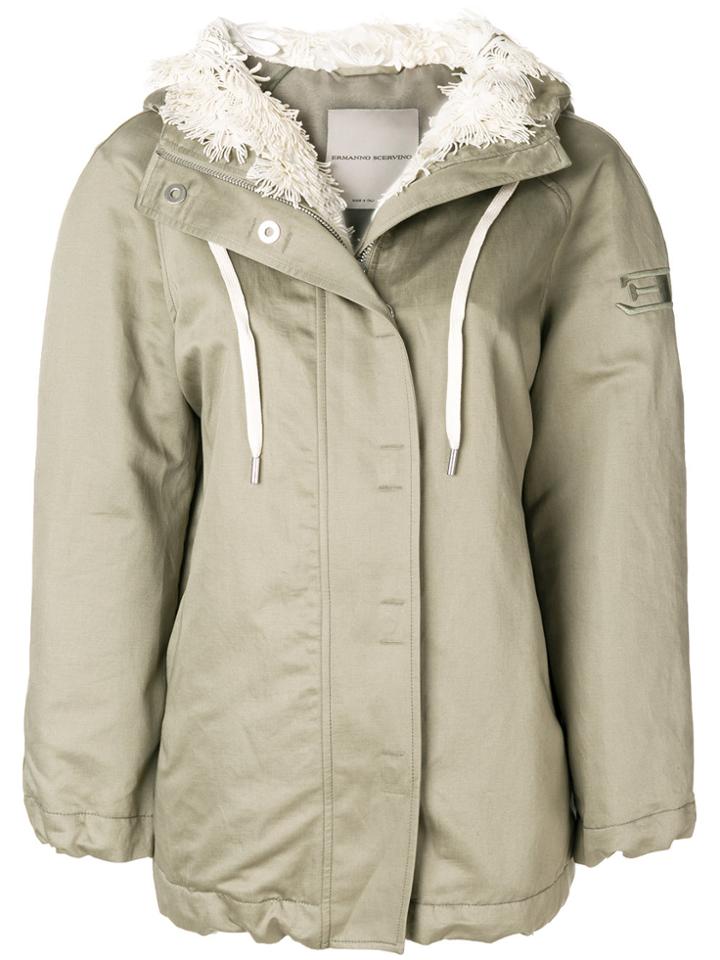 Ermanno Scervino Zip-up Lined Parka - Green