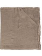 Rick Owens - Frayed Scarf - Women - Silk/cashmere - One Size, Brown, Silk/cashmere