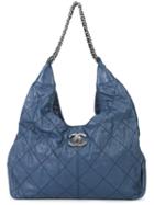 Chanel Vintage 'coco Supple' Hoo Bag, Women's, Blue