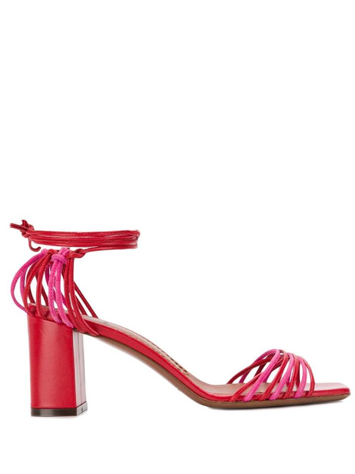 L'autre Chose Strappy Sandals - Red