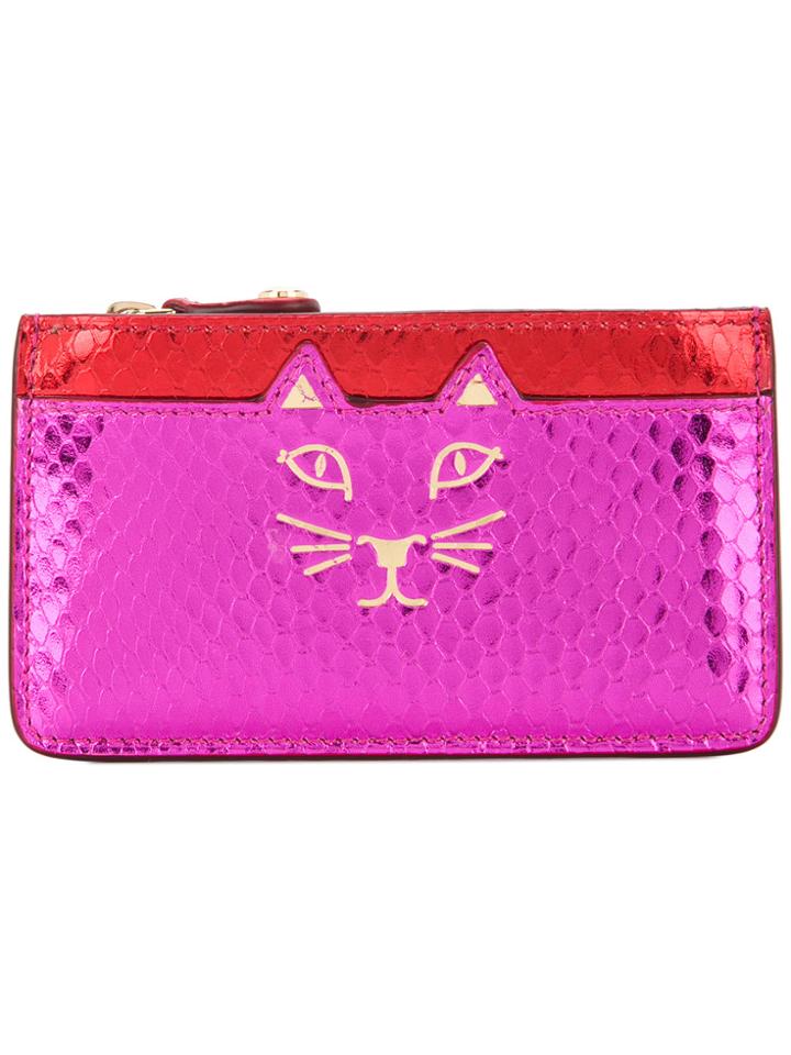 Charlotte Olympia Feline Coin Purse - Pink & Purple