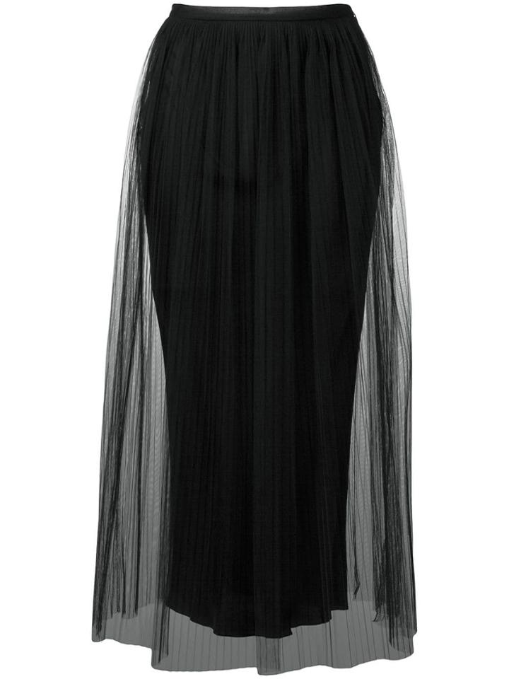 Maison Margiela Tulle Overlay Skirt - Black
