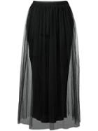 Maison Margiela Tulle Overlay Skirt - Black