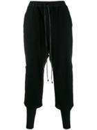 The Viridi-anne Loose Fit Tapered Trousers - Black