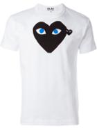 Comme Des Garçons Play 'black Play' T-shirt, Men's, Size: Xl, White, Cotton