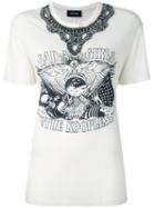 The Kooples Embellished T-shirt, Women's, Size: 2, Nude/neutrals, Viscose/linen/flax