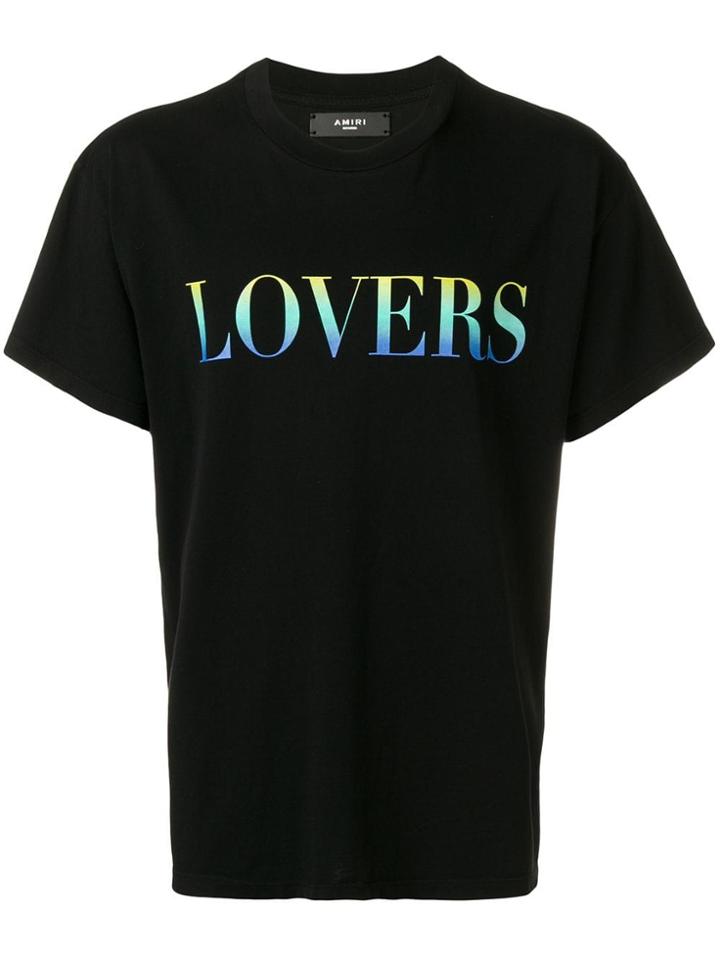 Amiri Lovers Print T-shirt - Black Rainbow