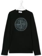 Stone Island Junior Logo Print Sweater - Black