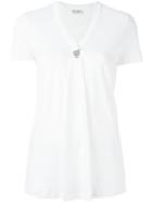 Brunello Cucinelli V-neck T-shirt, Women's, Size: Xxl, White, Cotton