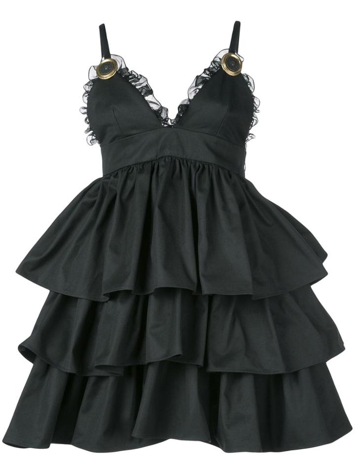 Fausto Puglisi Layered Drape Mini Dress - Black
