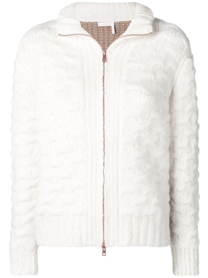 See By Chloé Chunky Contrast Cardigan - White