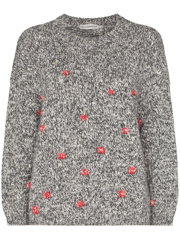 Vika Gazinskaya Bobble Melange Jumper - Grey