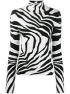 Just Cavalli Zebra Roll Neck Jumper - Black