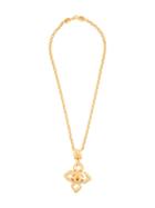 Chanel Vintage Cc 4 Diamond-shape Necklace - Gold