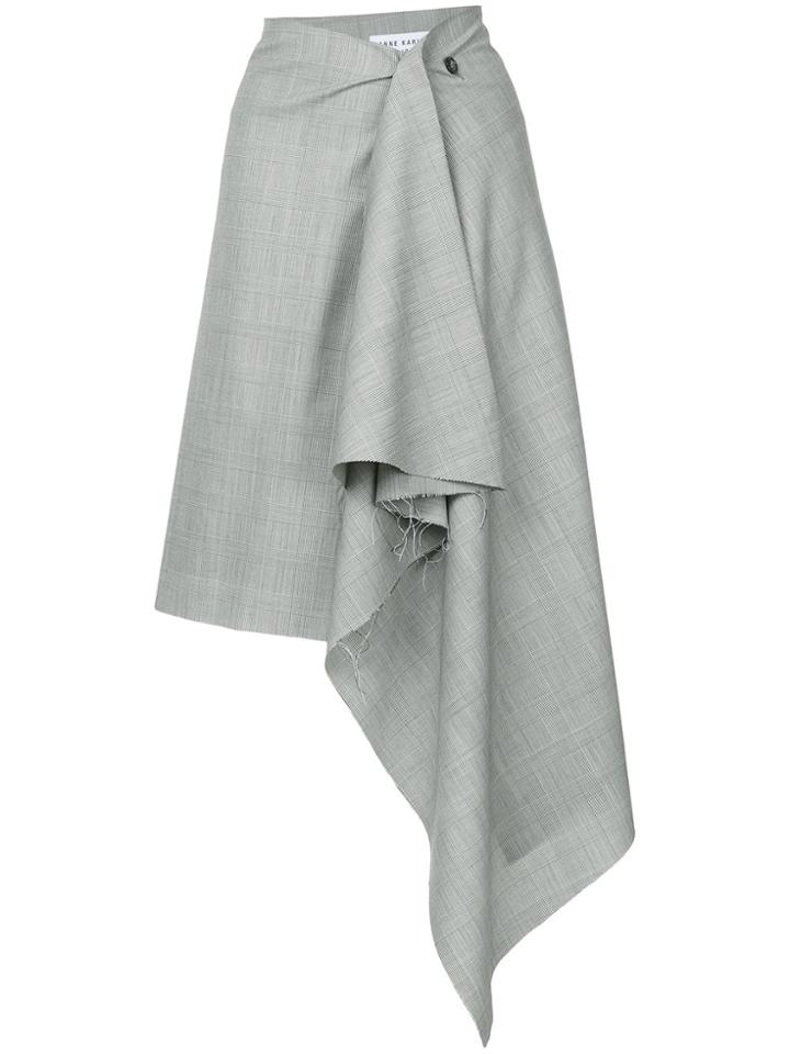 Anne Karine Thorbj0rnsen Draped Wrap Skirt - Grey