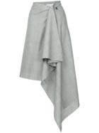 Anne Karine Thorbj0rnsen Draped Wrap Skirt - Grey