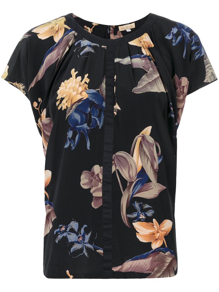 Versace Vintage Gathered Neck Floral Blouse - Multicolour