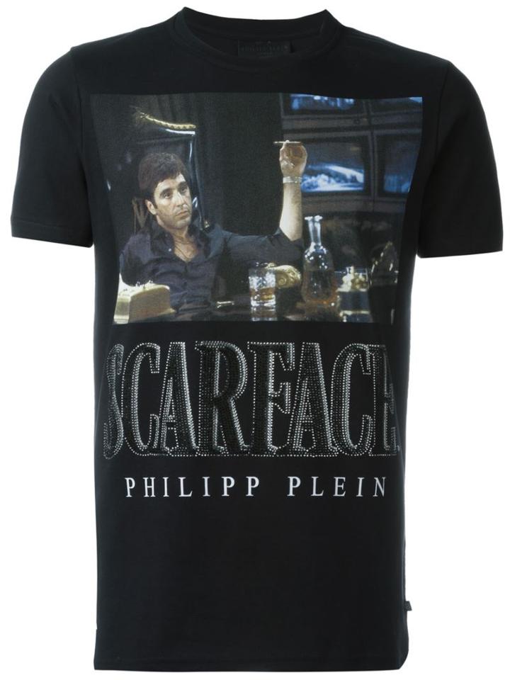 Philipp Plein 'scarface' T-shirt, Men's, Size: Medium, Black, Cotton/stone