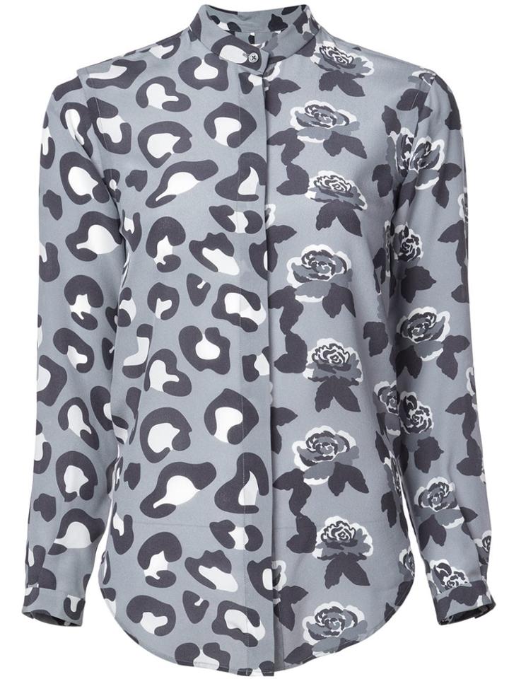 Thom Browne Mixed Print Shirt - Grey