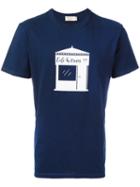 Maison Kitsuné Café Print T-shirt, Men's, Size: Xl, Blue, Cotton