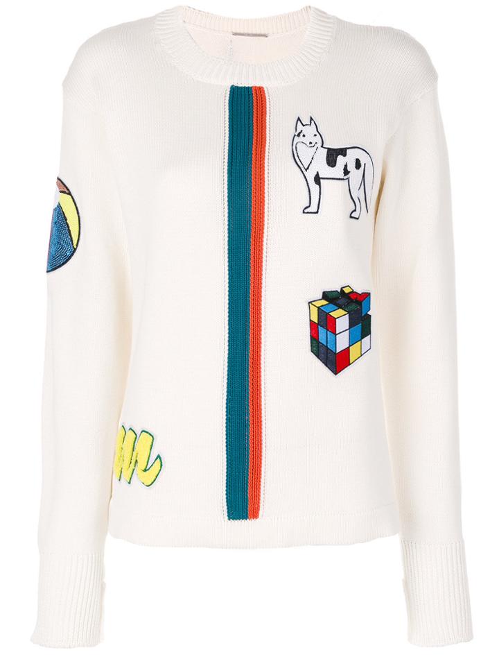 Marco De Vincenzo Embellished Jumper - White