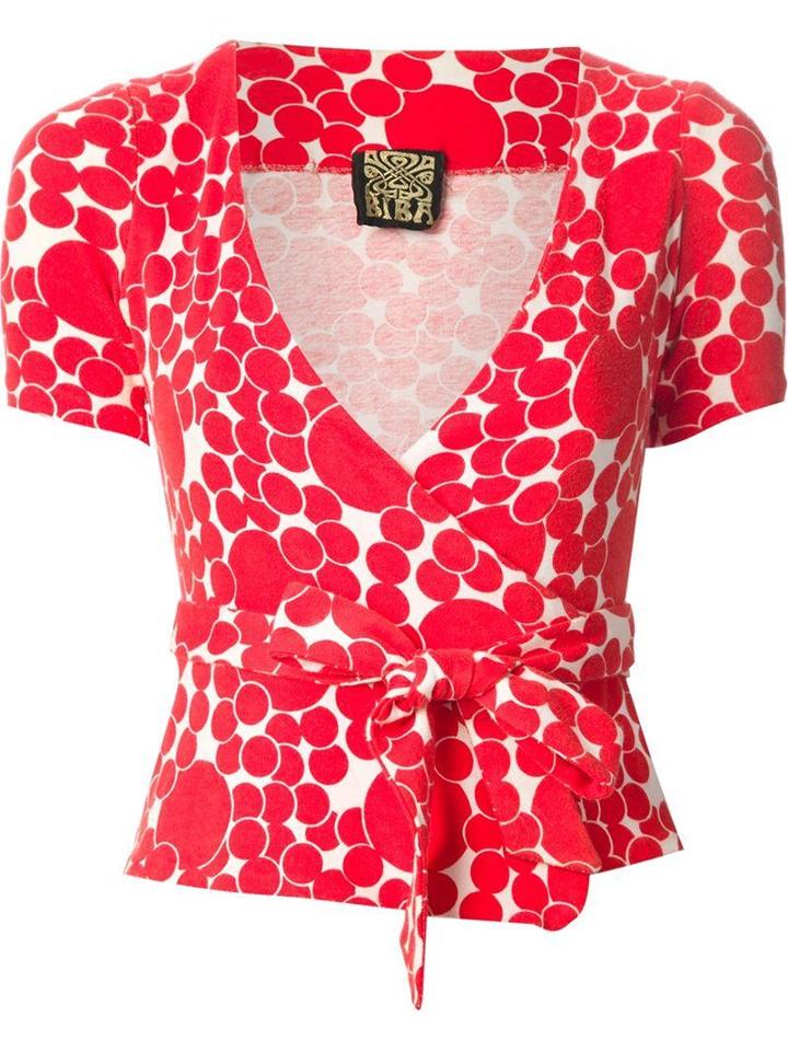 Biba Polka Dot Print Wrap Suit