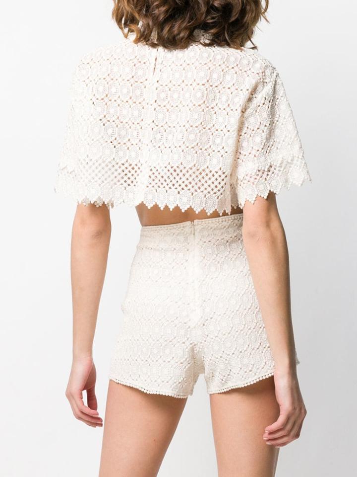 Philosophy Di Lorenzo Serafini Macramé Crop Top - Neutrals