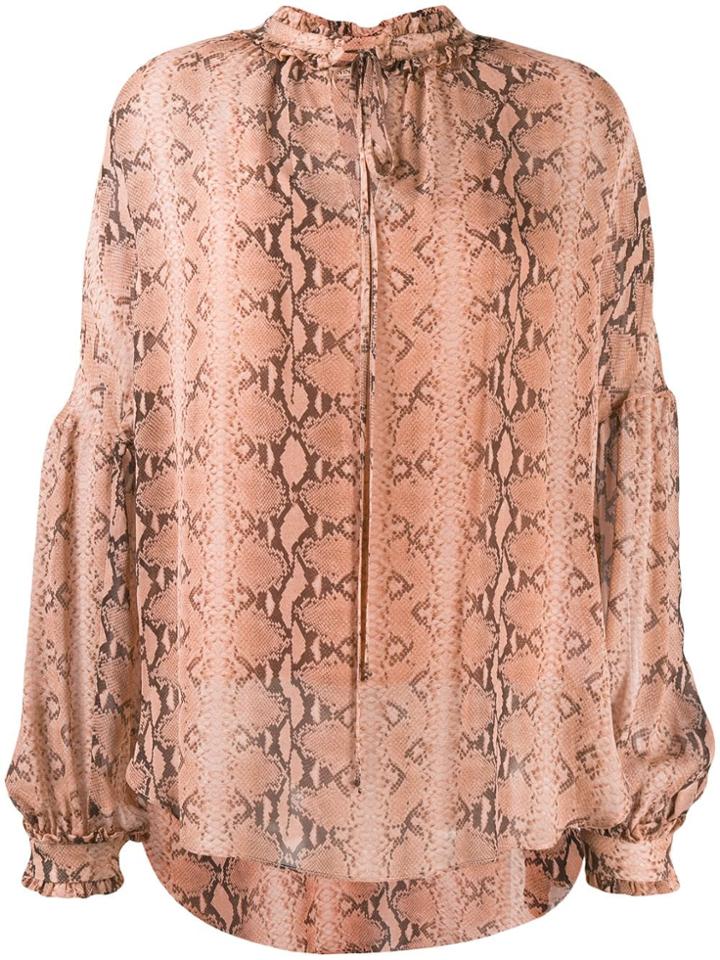 Twin-set Snake Print Blouse - Pink