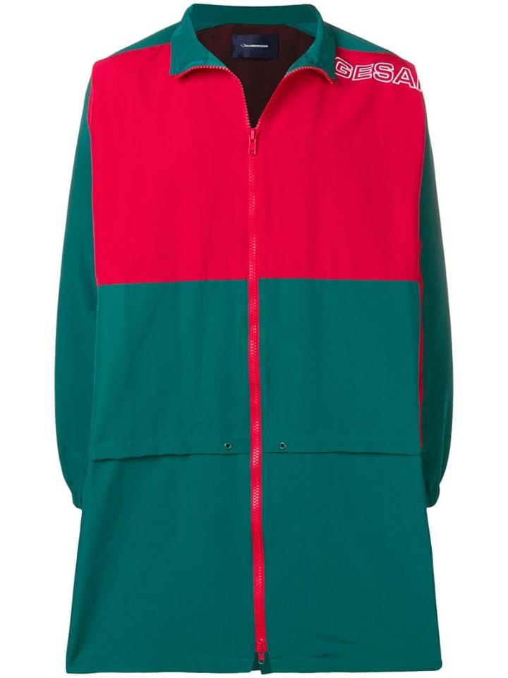 Johnundercover Colourblock Mid-length Sports Jacket - Green