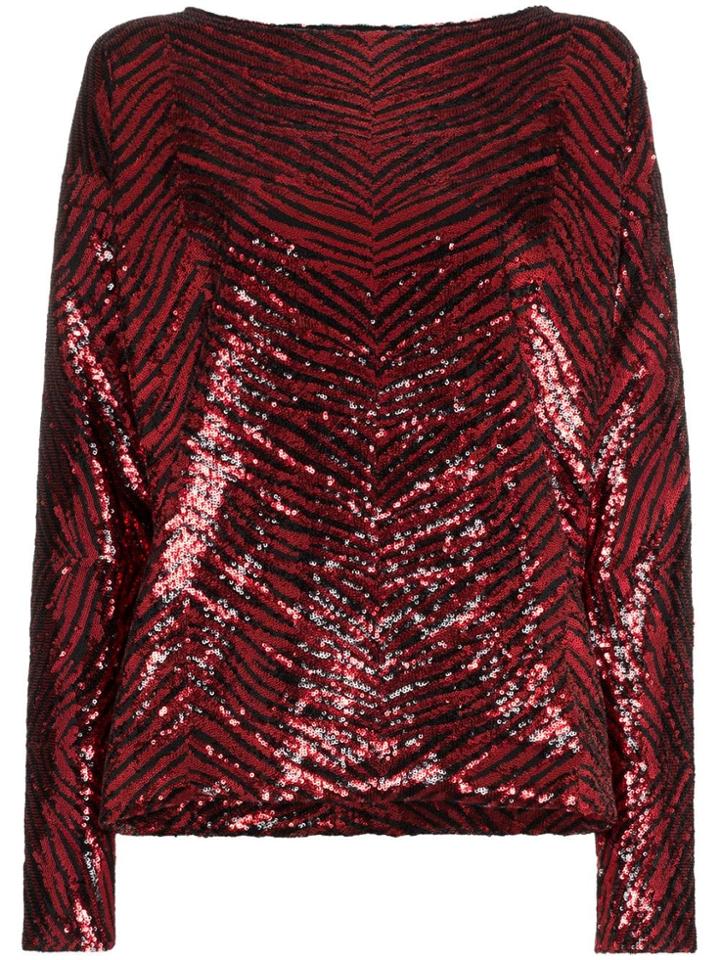Alexandre Vauthier Sequin Embellished Loose Fit Blouse - Black